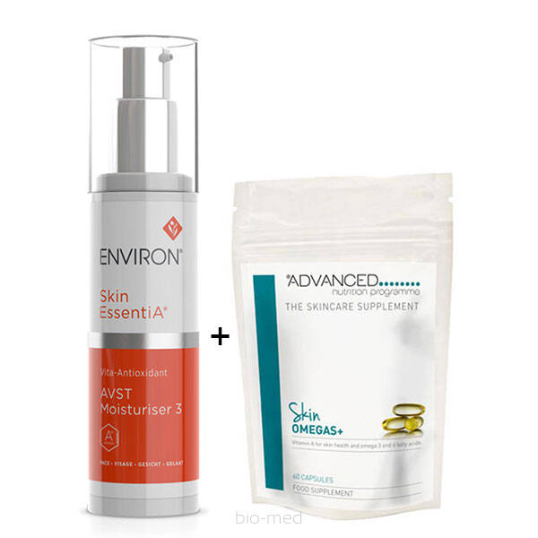 Environ Zestaw Skin EssentiA AVST 3 + Suplement Skin Omegas +