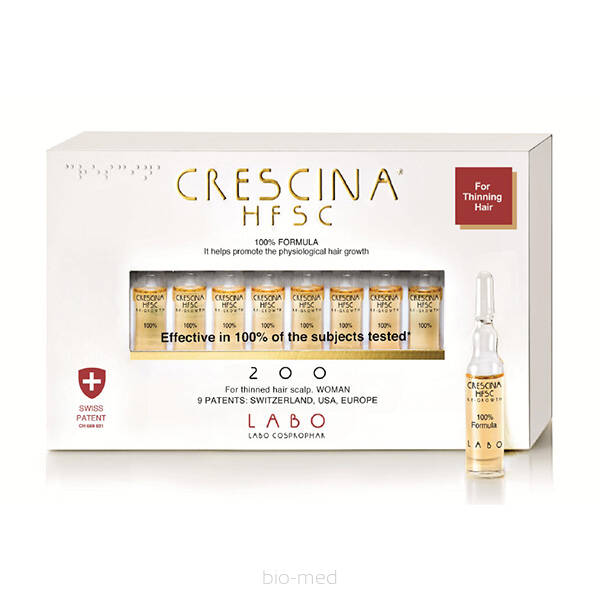 CRESCINA Hfsc 100% Re-Growth 200 for Woman - 20 amp. 