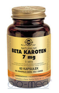 Solgar Naturalny Beta Karoten 7 mg, suplement diety